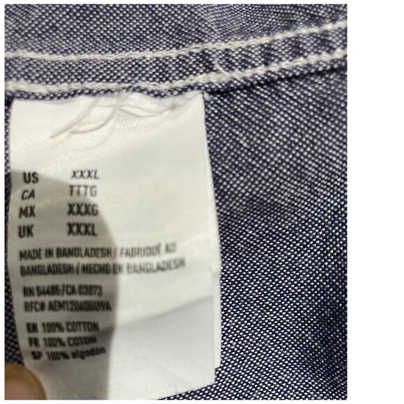 American Eagle Outfitters AEO XXXL 3XL Men's Button Down Red White Blue Short - Picture 5 of 8